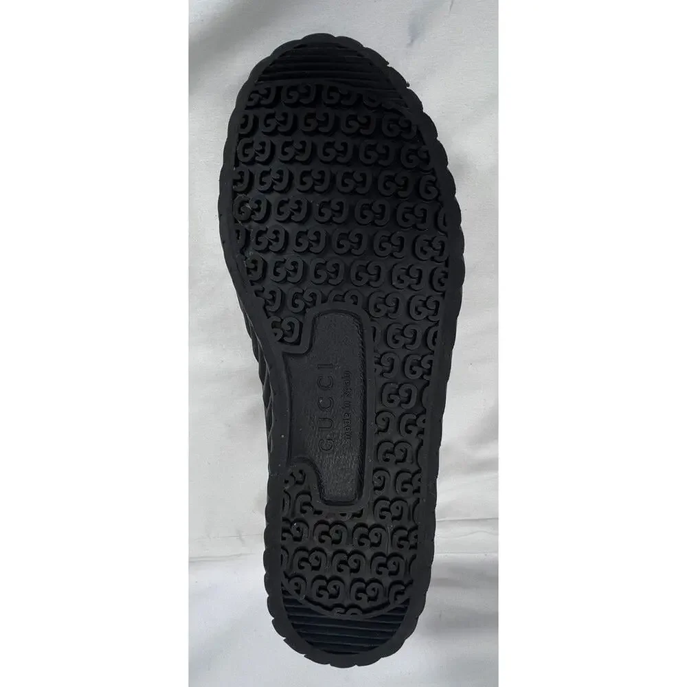 Gucci Interlocking G Hightop Black Sneakers Men's US7.5 SPB-CA 346079